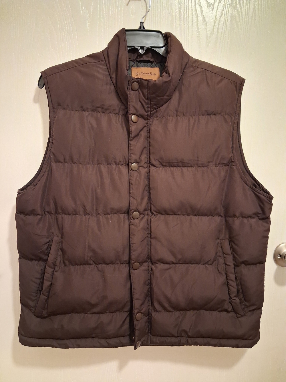 St. John's Bay Men's Brown Puffer Vest